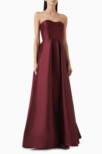 Corset Top Gown in Satin