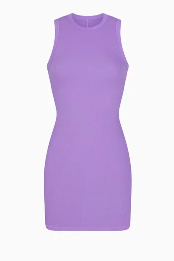 Tank Mini Dress in Ribbed-cotton