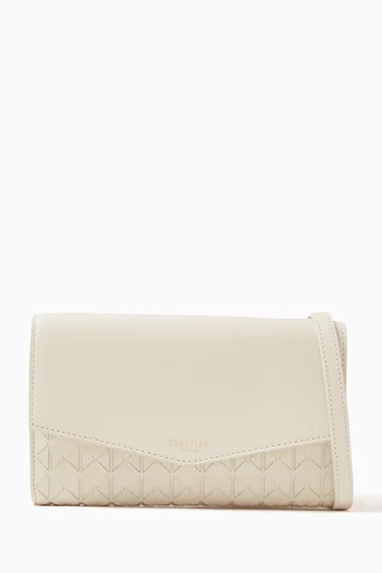Clutch Shoulder Bag in Mosaico Leather