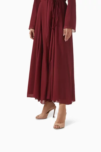 حذاء أليسيا مفتوح من الخلف بكعب 100 مم جلد لامع