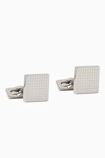 Square Diamond Head Cufflinks in Palladium