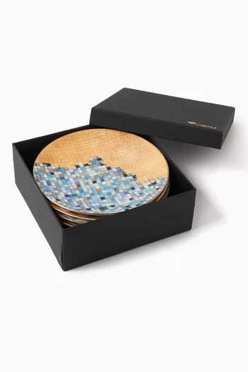 'Helwe W Morra' Dessert Plates in Porcelain, Set of 6