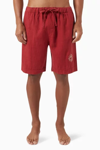 Helios Pyjama Shorts in Linen