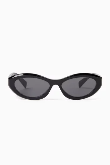Irregular Frame Sunglasses in Acetate