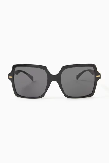 Oversized Square Frame Sunglasses in Acetate