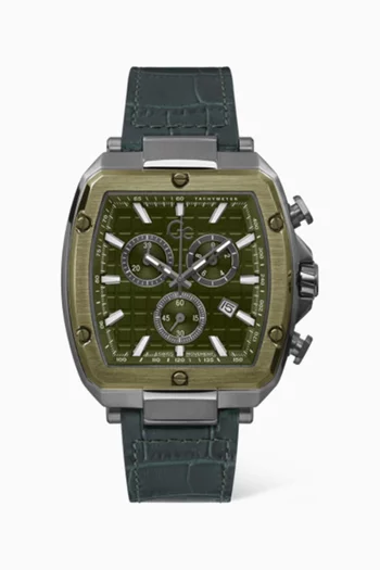 Spirit Tonneau Stainless Steel Chrono Quartz Watch, 44mm