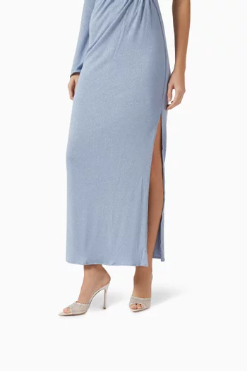 حذاء مفتوح رانيا مرصع بالكريستال أورجانزا وشمواه بكعب 105 مم