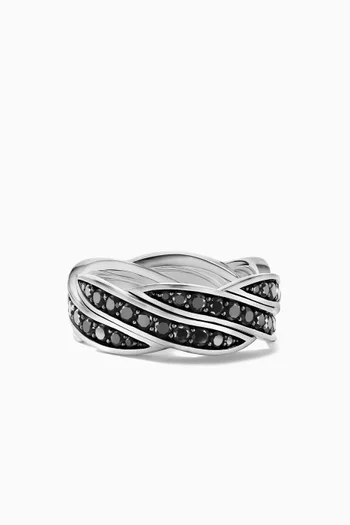 Diamond DY Helios Band Ring in Sterling Silver