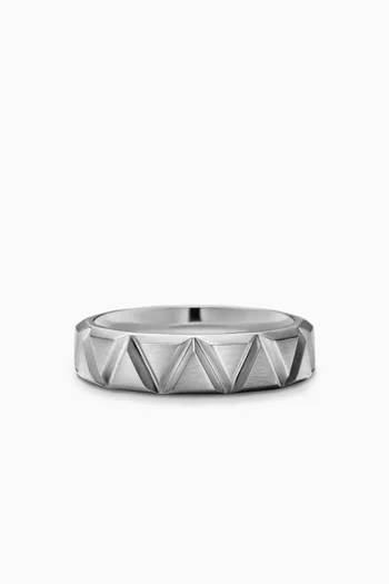 Triangle Band Ring in Sterling Silver, 6mm