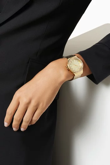 Lennox Crystal Stainless Steel Watch, 37mm