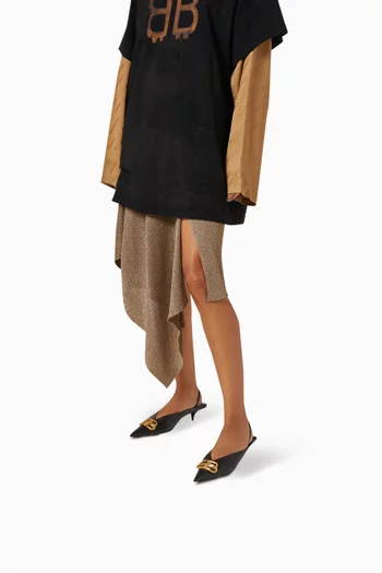 Square Knife BB 40 Slingback Mules in Nappa Sheepskin