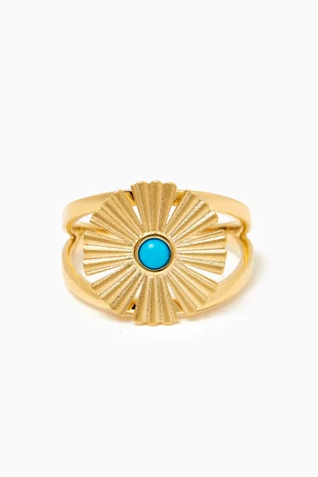 Farfasha Sunkiss Turquoise Ring in 18kt Gold