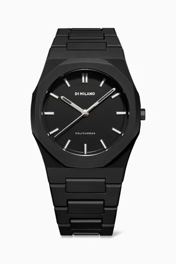 Polycarbon Quartz Stainless Steel Watch, 40.5mm