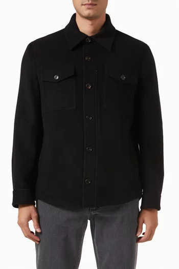 Overshirt in Water-Resistant Cashmere