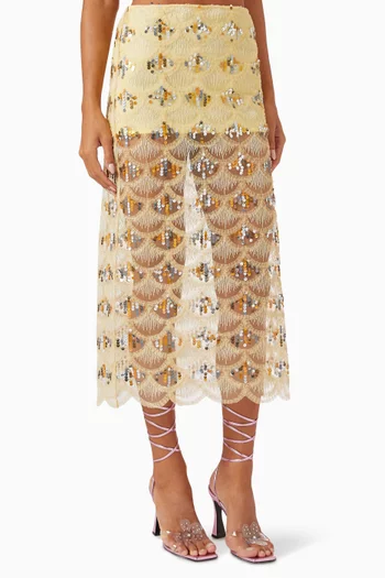 Helen Sequin Midi Skirt