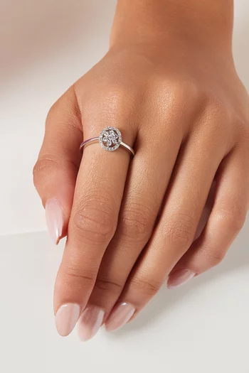 Crystal Ring in Sterling Silver