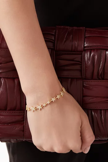 Star Crystal Bracelet in Gold-plated Brass