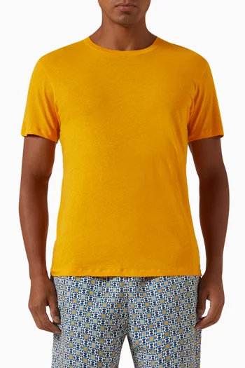 Lucio T-shirt in Linen-blend Jersey