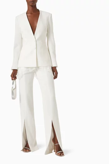 Allie Basque Lace-trimmed Jacket in Cady