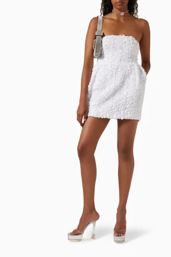 Aisa 3D Floral Mini Dress