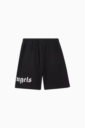 Overlogo Print Shorts in Cotton