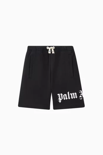 Overlogo Print Shorts in Cotton