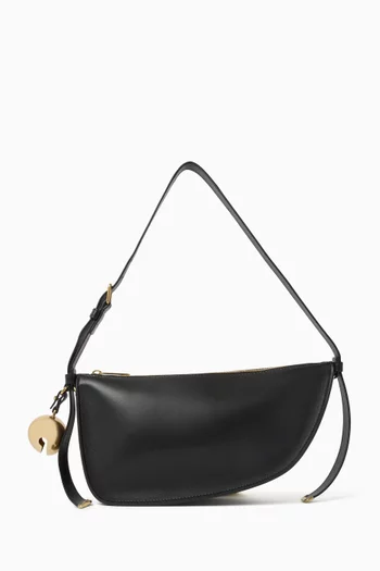 Small Shield Shoulder Bag in Leather