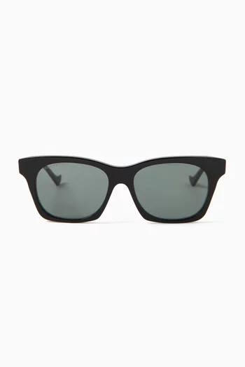 Square Cat-eye Sunglasses in Recycled Acetate