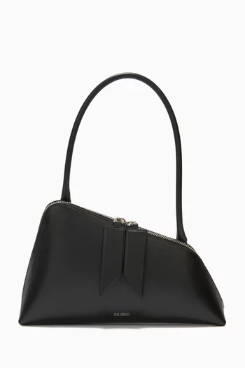 Sunrise Asymmetrical Shoulder Bag in Calf Leather