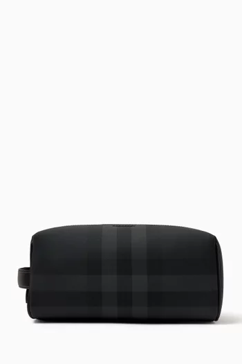 Vintage Check Wash Bag in Coated Canvas