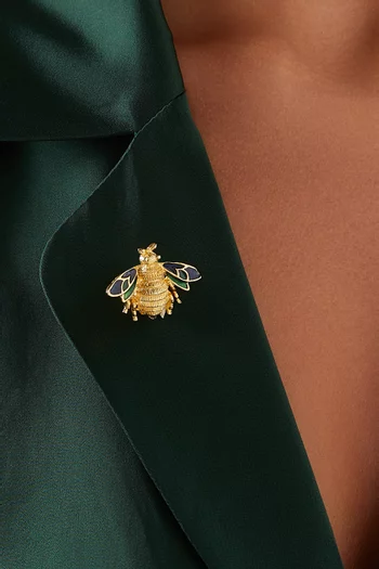 Rediscovered 1980s Enamel Bee Brooch
