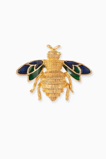 Rediscovered 1980s Enamel Bee Brooch