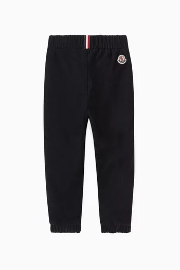 Logo-patch Sweatpants in Velvet