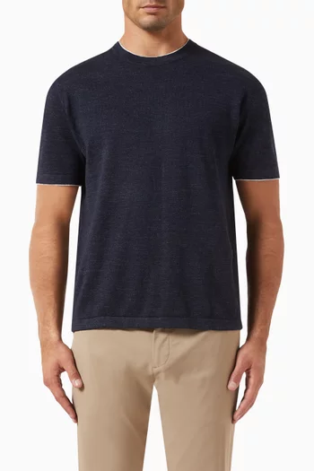Kolben T-shirt in Cotton-linen Blend