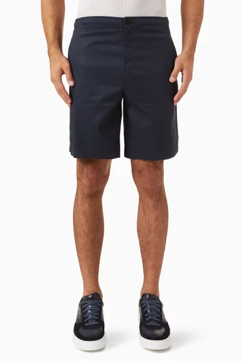 Laurence Drawstring Shorts in Cotton Blend Twill