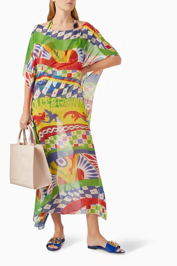 Carretto-print Kaftan in Chiffon