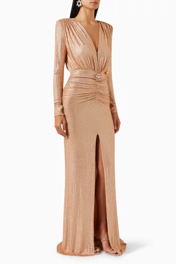 Margo Embellished Gown in Nylon