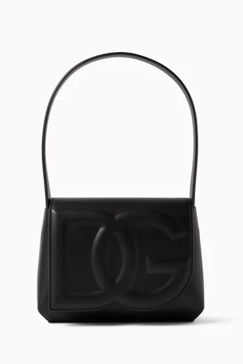 DG Logo Shoulder Bag in Smooth Leather