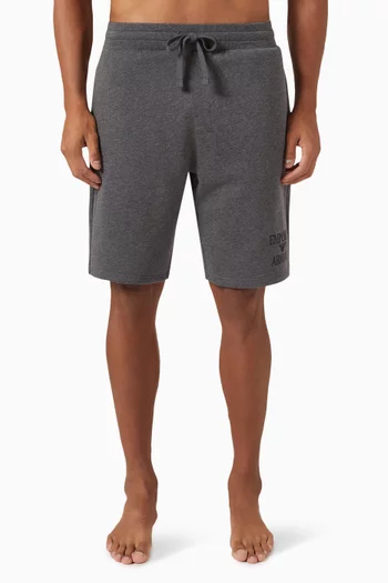 Logo-embroidered Lounge Bermuda Shorts in Cotton-fleece