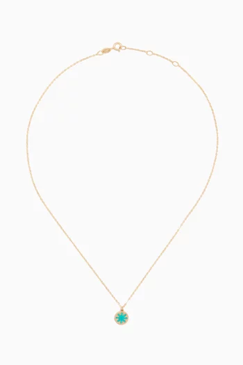 Ara Flower Necklace in 18k Yellow Gold