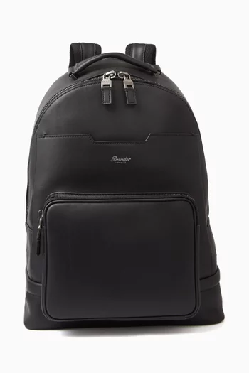 Double Zip Backpack in Leather