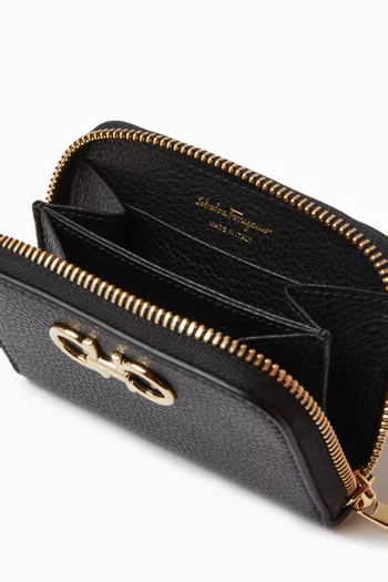 Gancino Soft Credit Card Case in Pebbled Leather