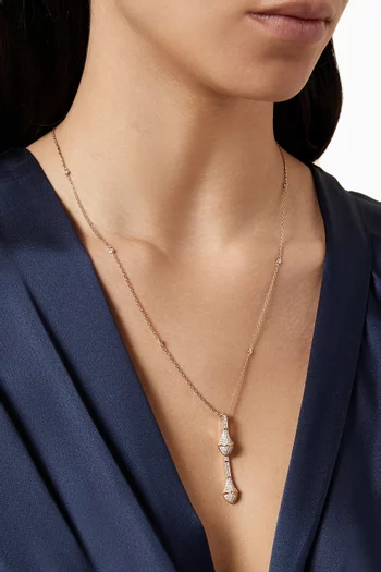 Cleo Diamond Drop Pendant Necklace in 18kt Rose Gold
