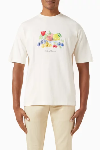 Le T-Shirt Vase à Fruits in Cotton Interlock