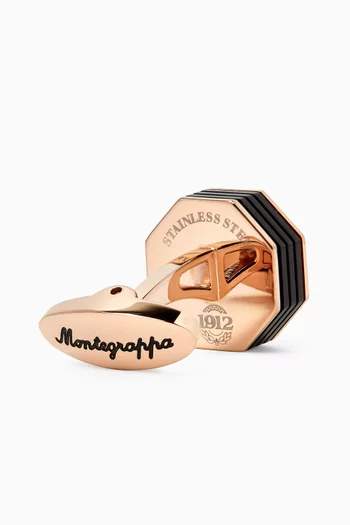 Nero Uno Cufflinks in PVD Stainless Steel