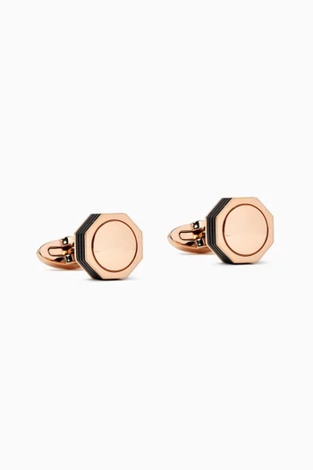 Nero Uno Cufflinks in PVD Stainless Steel