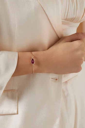 Orso Diamond & Ruby Bracelet in 9kt Gold