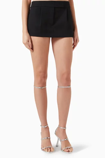 Asymmetric Mini Skirt in Stretch Jersey