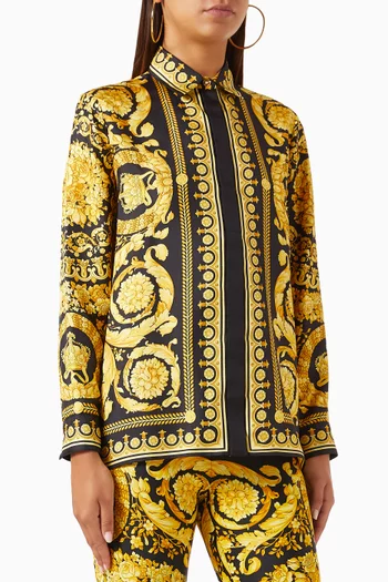 Barocco-print Shirt in Silk