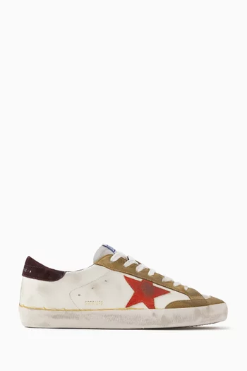 Super-star Distressed Sneakers in Leather